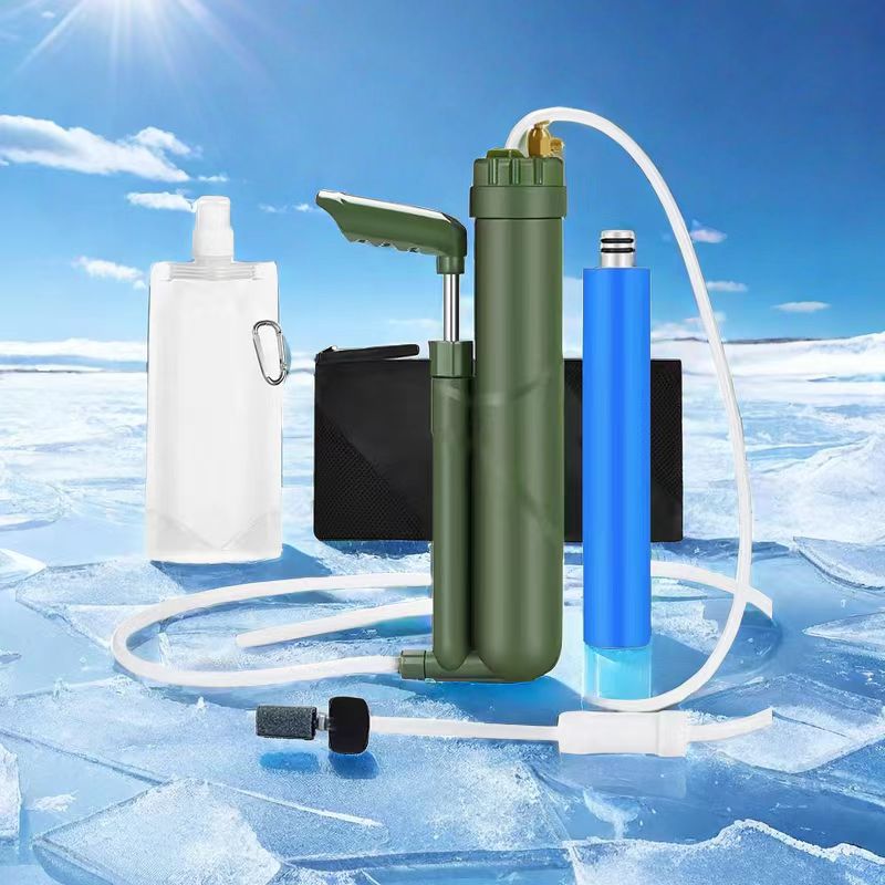 Water Purification Straw - Filterwell 휴대용 핸드 펌프 RO 정수기,
