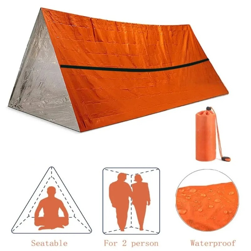 2인용 비상 대피소 생존 텐트 키트 마일라 튜브 텐트  - Emergency Mylar Tent 리뷰 및 가격