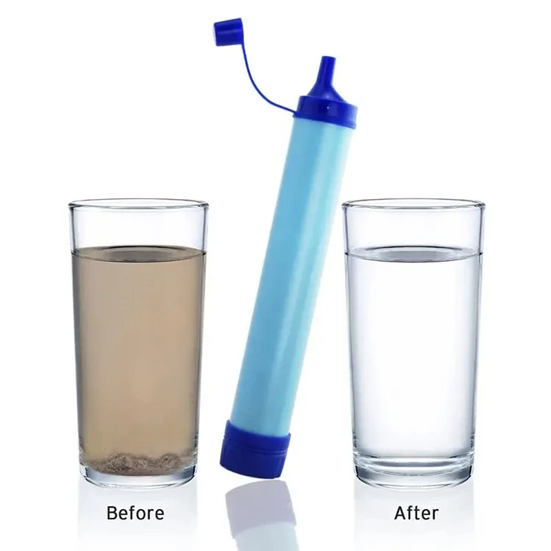 1pc 야외용 미니 정수 필터 빨대 캠핑 정화 휴대용  - Water Purification Straw 리뷰 및 가격