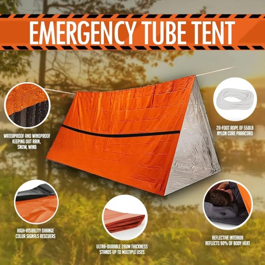 1PC 비 방지 비상 침낭 - 방수 텐트 키트, 비상  - Emergency Mylar Tent 리뷰 및 가격