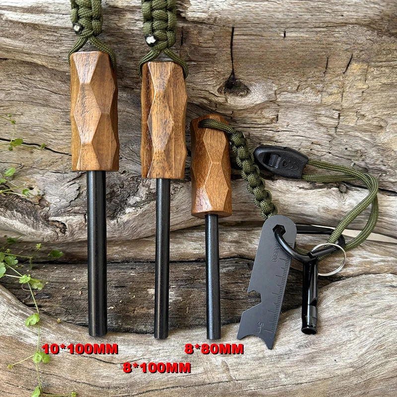 새로운 야외용 플린트 파이어 스타터, 나무 손잡이 점화 - Magnesium Fire Starter 리뷰 및 가격