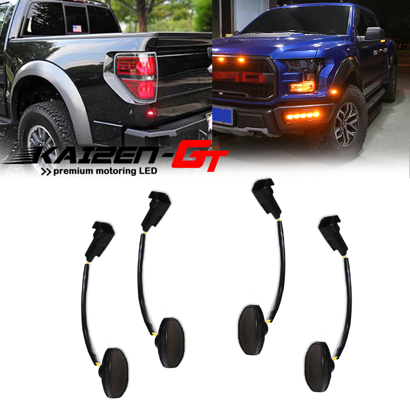 4개 스모크 렌즈 프론트 앰버 & 리어 레드 풀 LED - Signal Flare Kit 리뷰 및 가격
